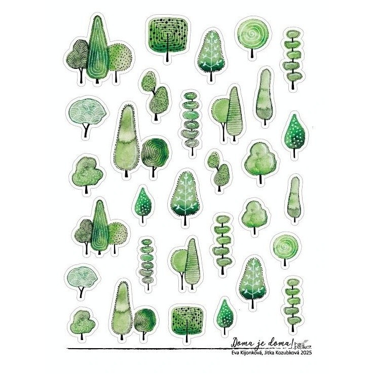Samolepky A5 - Stromy