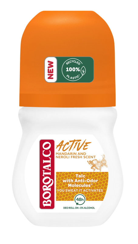 Borotalco Active Mandarin & Neroli osvěžující kuličkový deodorant roll-on 50 ml