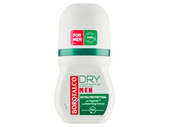 Borotalco MEN Dry kuličkový deodorant roll-on 72h vůně Original 50 ml