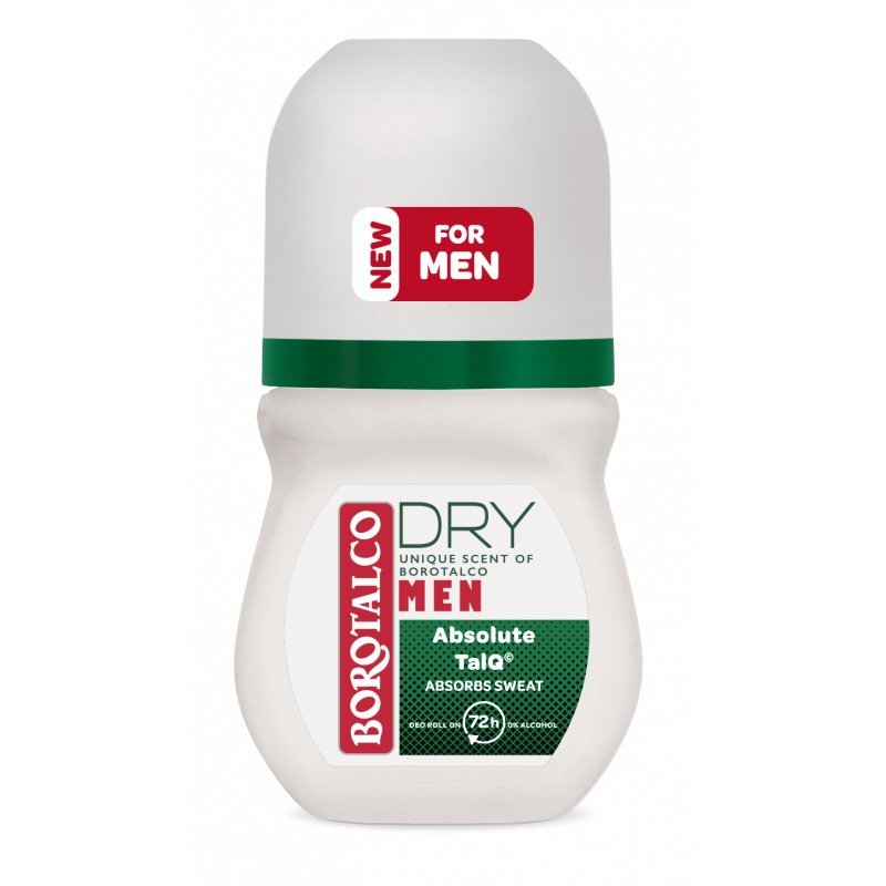 Borotalco MEN Dry kuličkový deodorant roll-on 72h vůně Original 50 ml