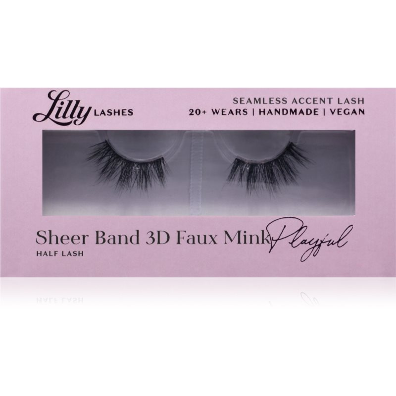 Lilly Lashes Sheer Band 3D Faux Mink Half Lash umělé řasy typ Playful 1 pár