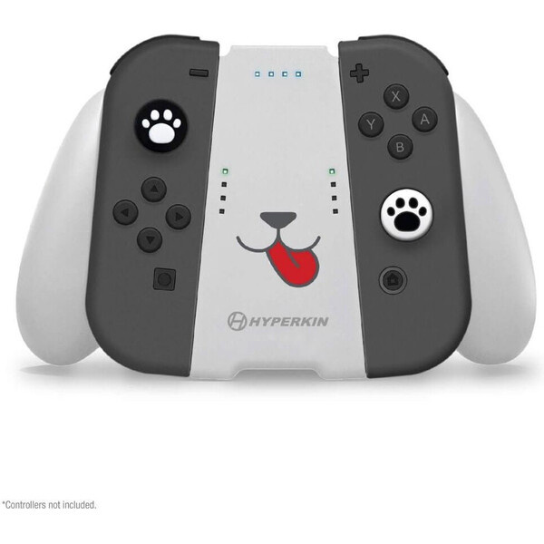 Držák a náhradní gripy Hyperkin pro Nintendo Switch/Switch OLED Mode Joy-Con ovladač Bílá