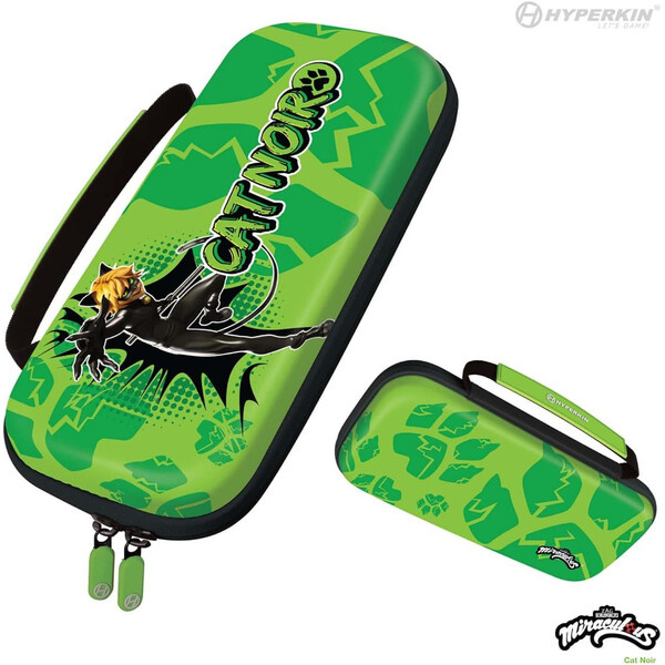 Hyperkin Miraculous EVA Hard Shell Carrying Case for Nintendo Switch/OLED/Lite (Cat Noir) Zelená