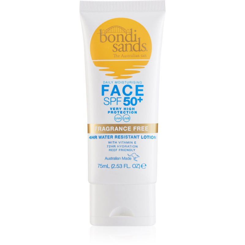 Bondi Sands SPF 50+ Face Fragrance Free opalovací krém na obličej bez parfemace SPF 50+ 75 ml