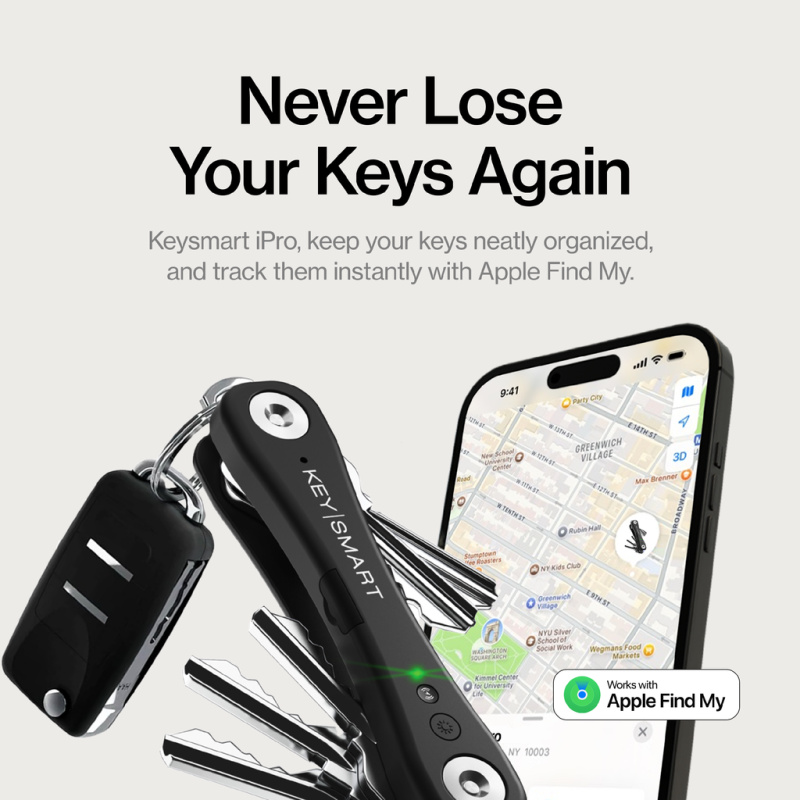 Organizér klíčů KeySmart iPro s funkcí Apple Find My