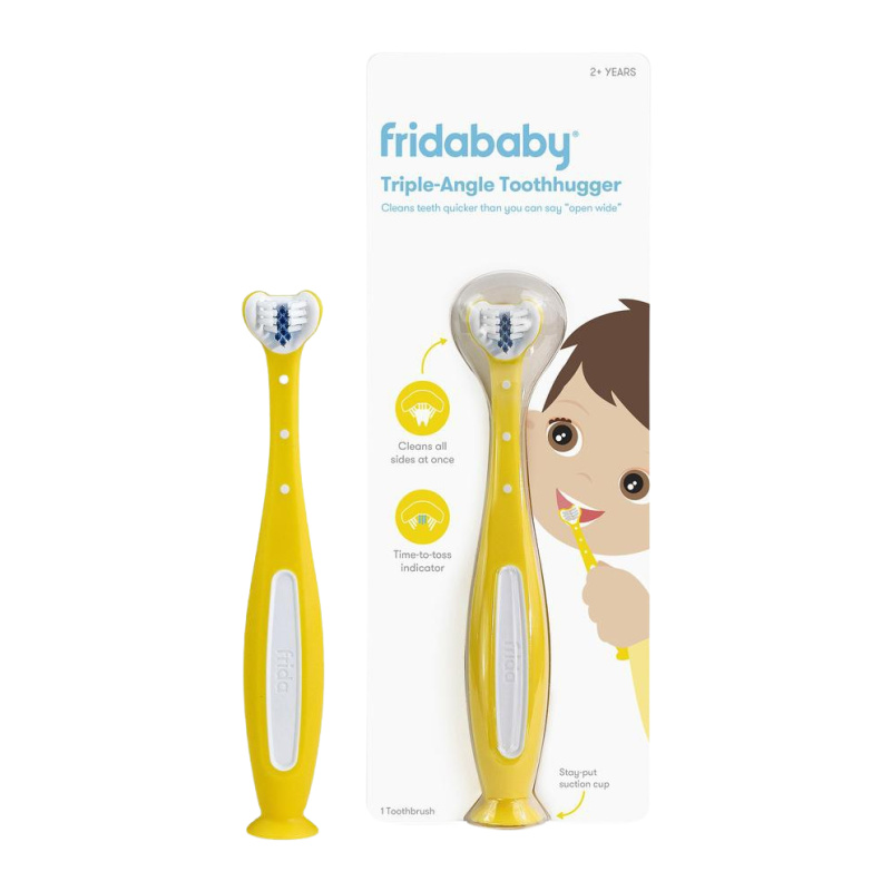Frida Fridababy Tooth Hugger 3D zubní kartáček, žlutý