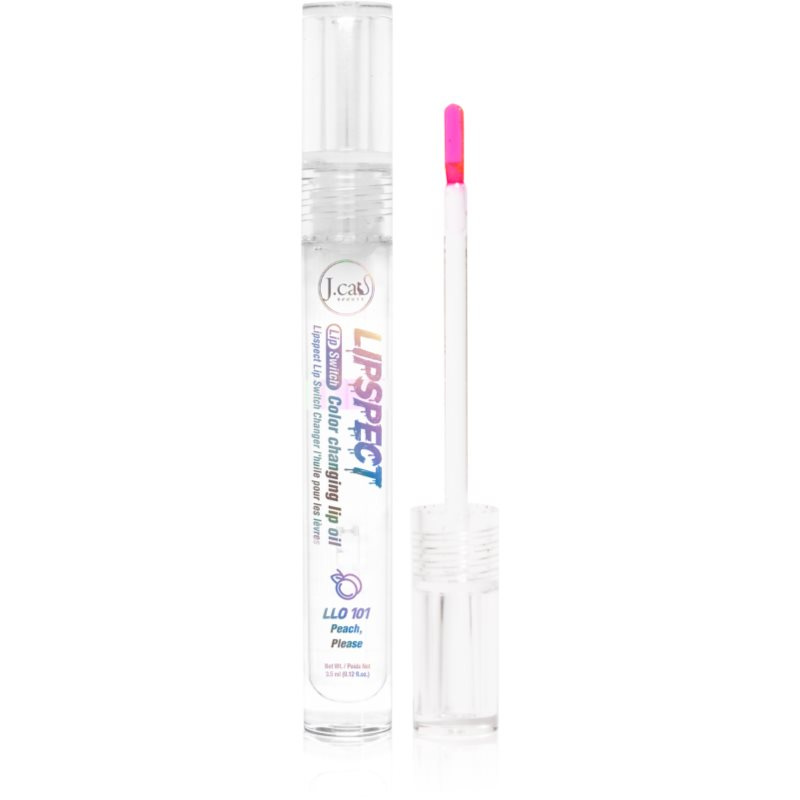 J.Cat Beauty Lipspect olej na rty s měnící se barvou odstín 101 Peach, Please 3 ml