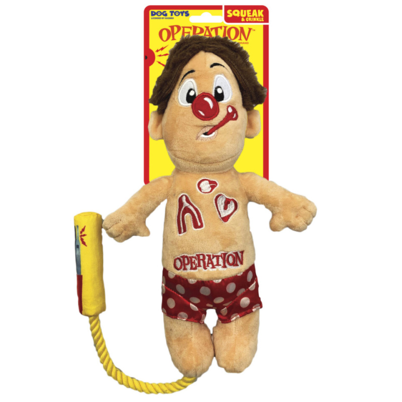 HASBRO Hračka pro psy Operation Cavity Sam plyšová s lanem na přetahování 30 cm