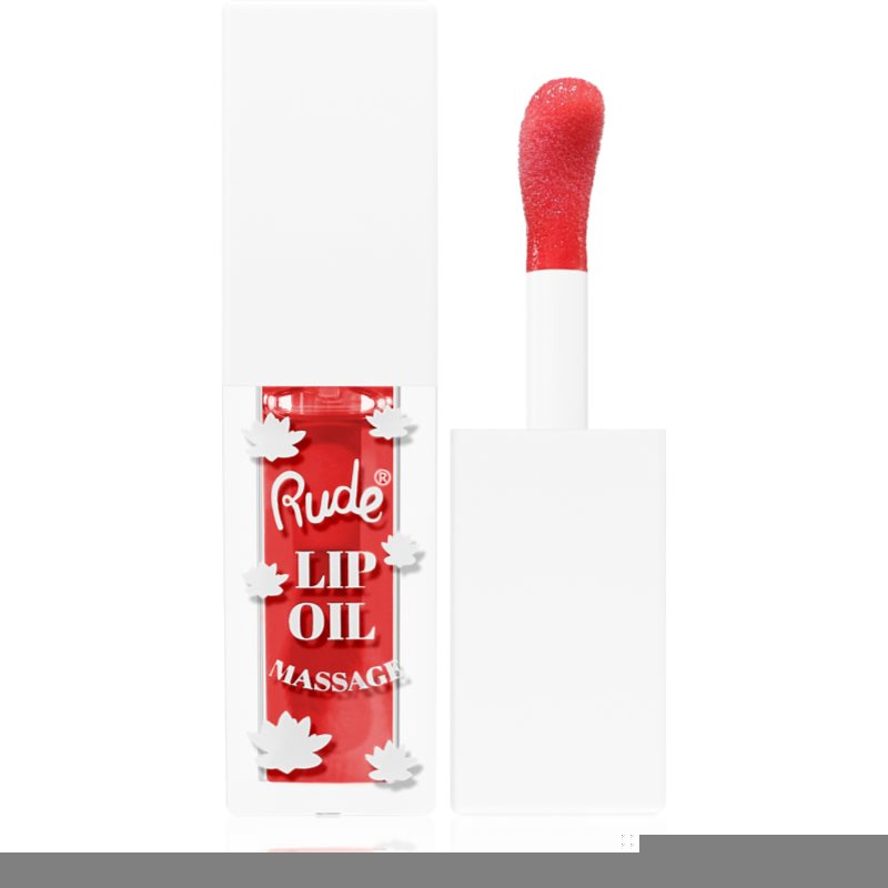 Rude Cosmetics Lip Oil Massage olej na rty s hydratačním účinkem odstín Chillaxin’ Cherry 4 ml
