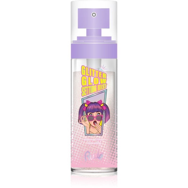 Rude Cosmetics Glitter Glow fixační sprej na make-up se třpytkami 60 ml