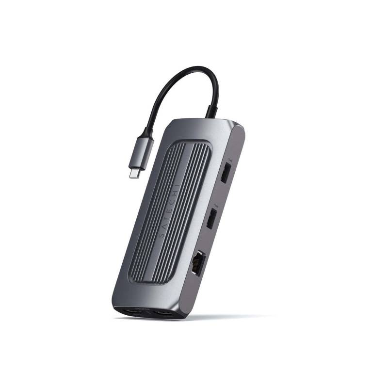 Hliníkový víceportový USB-C adaptér MX Satechi - vesmírně šedý