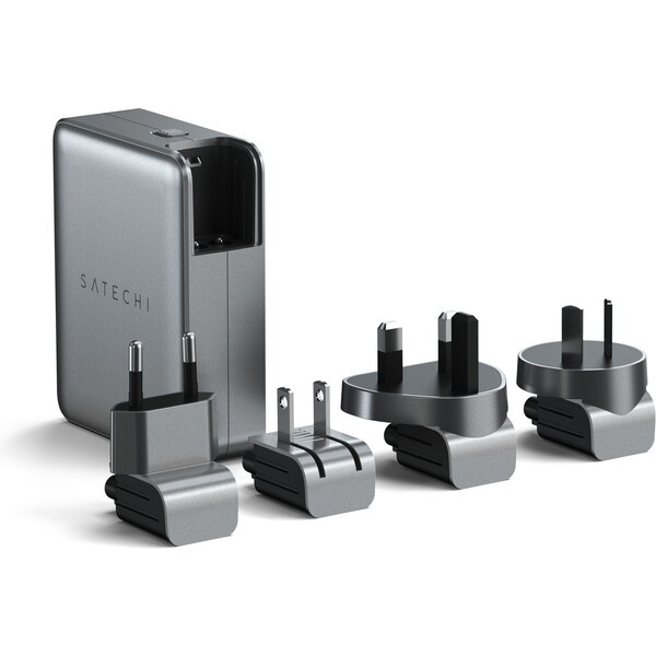 SATECHI GaN Travel, Nabíjačka 4x USB C, 145W Vesmírně šedá