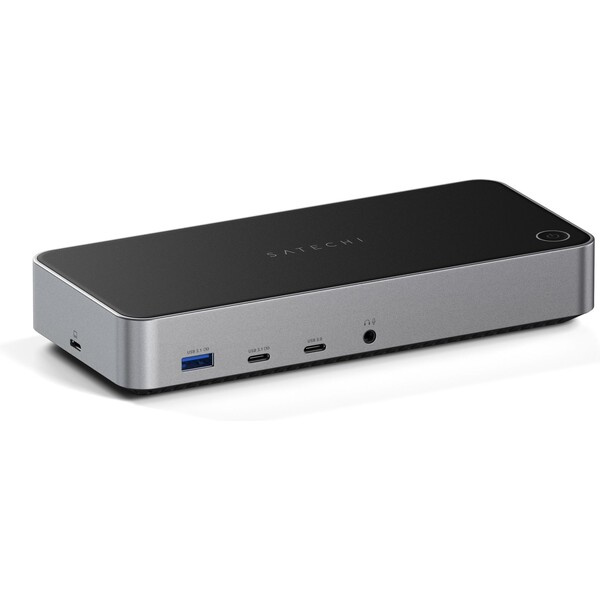 Satechi Triple 4K Display Docking Station - Space Gray Aluminium Černá