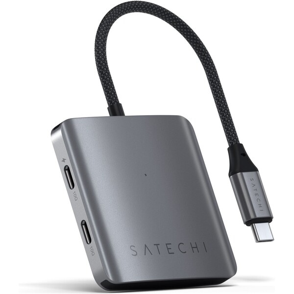 Satechi čtyřportový USB-C hub s PD vesmírně šedý Vesmírně šedá