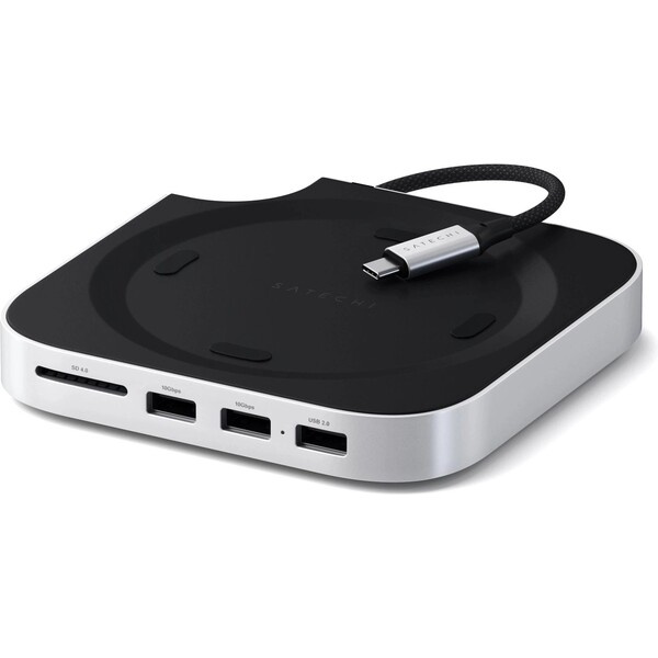 Satechi Mac Mini M4 Stand & Hub with SSD Enclosure - White Bílá