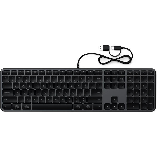 Satechi Slim LX3 drátová klávesnice (US English) vesmírně černá