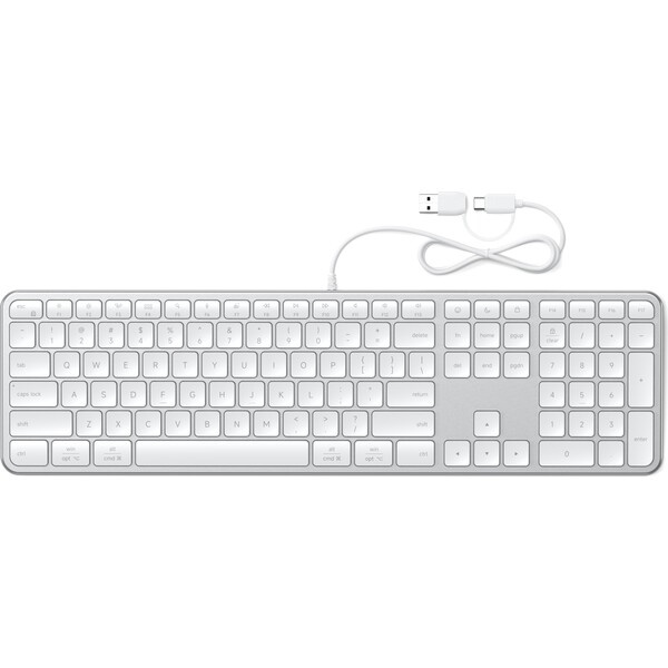 Satechi Slim LX3 drátová klávesnice (US English) stříbrná