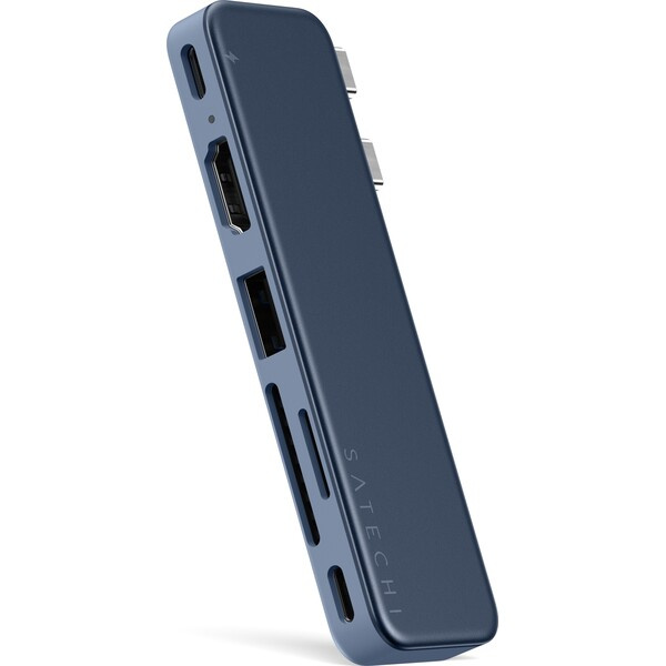 Satechi USB-C Snap Hub (MacBook Neo) indigově modrý