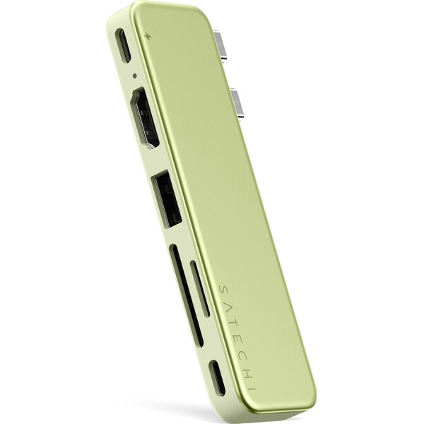 Satechi USB-C Snap Hub (MacBook Neo) citrusově žlutý
