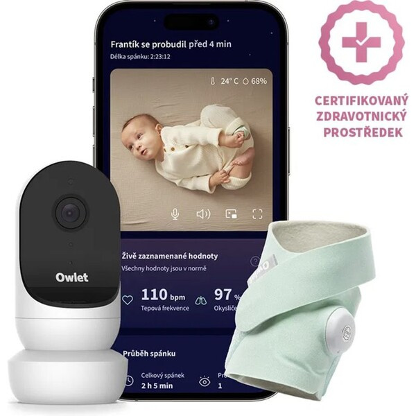 Owlet Dream Sock & Cam 2 Bundle - Original Mint Zelená