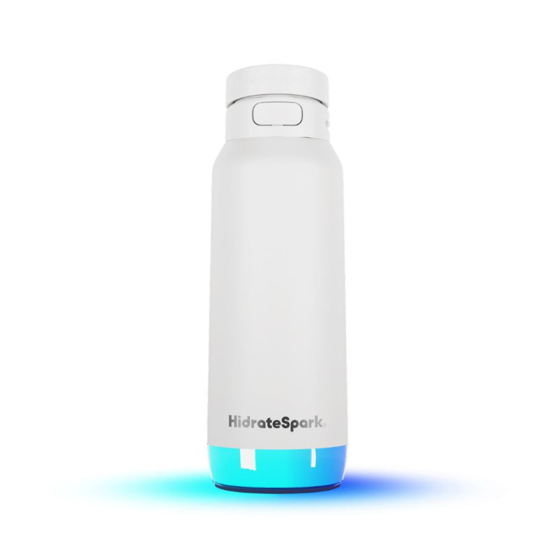 HidrateSpark PRO 2 chytrá lahev s brčkem, 950 ml bílá