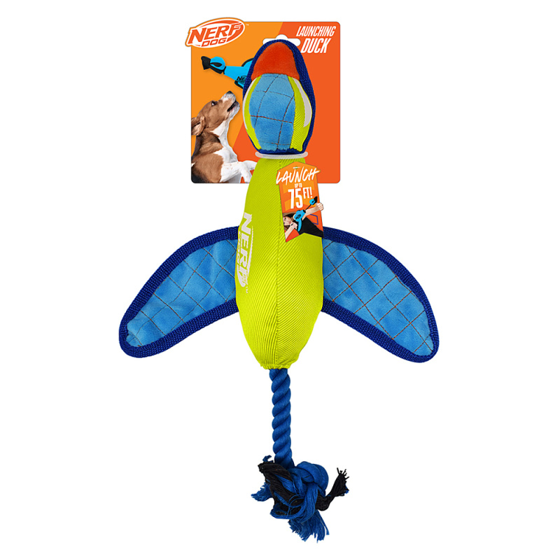 NERF DOG Hračka pro psy plyšová kachna s křídly na házení 42 cm