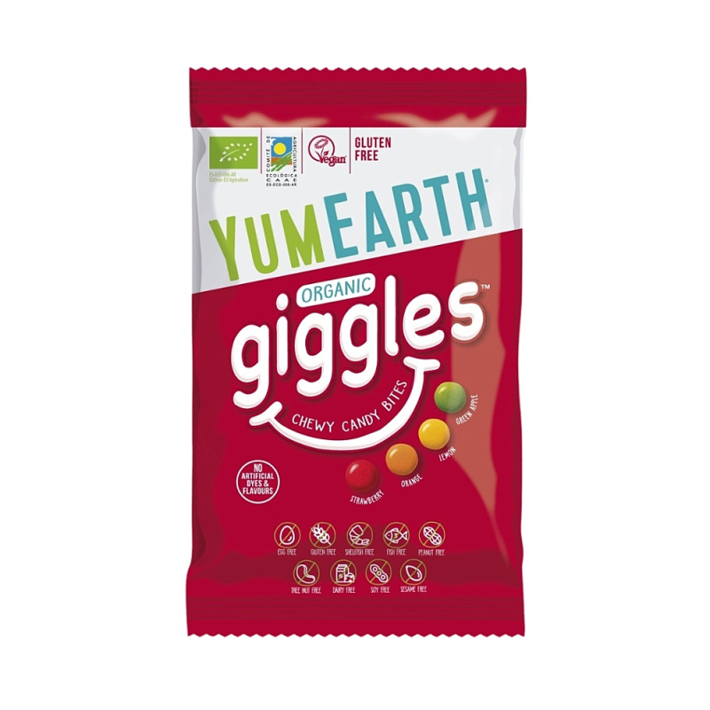YUMEARTH Giggles ovocné dražé bonbony BIO 40 g