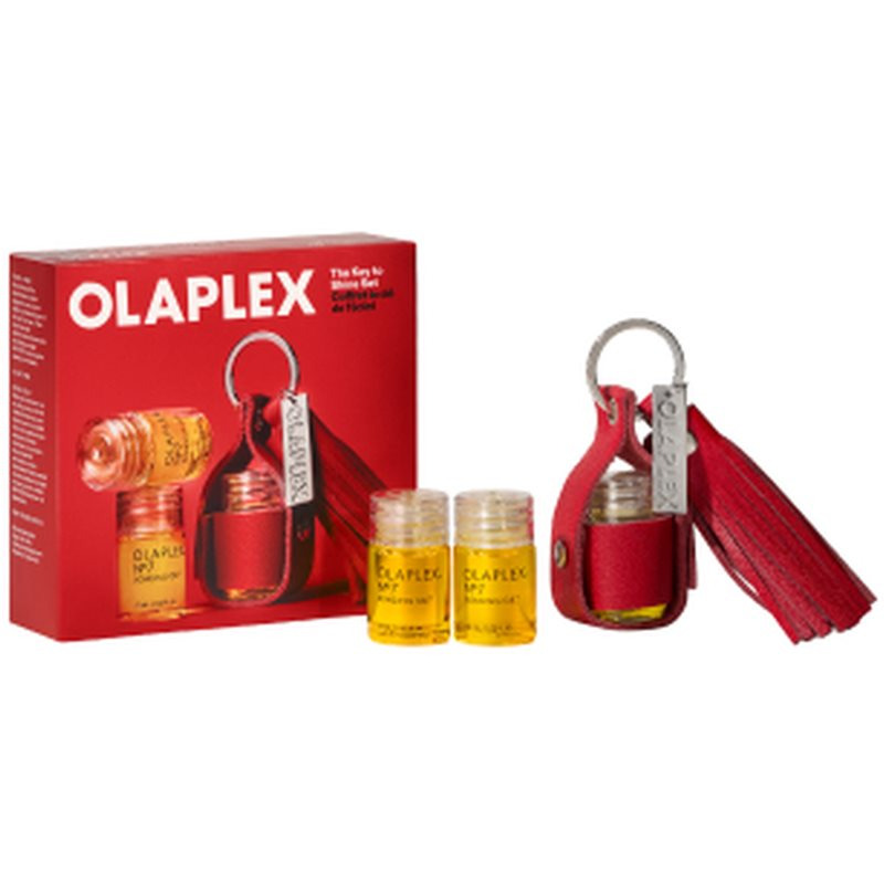 Olaplex The Key to Shine Holiday Set dárková sada pro lesk a hebkost vlasů s přívěskem
