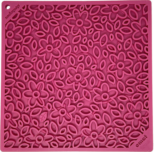 SodaPup Lízací podložka flower power, růžová