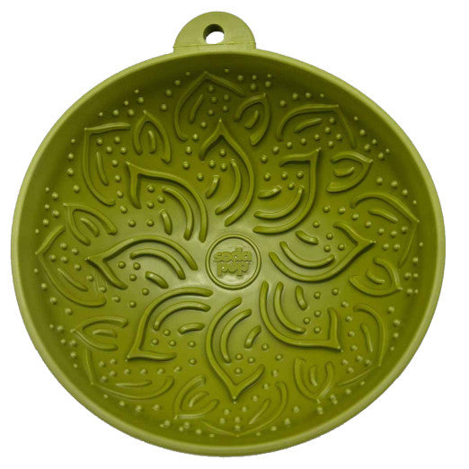 SodaPup Kulatá lízací podložka Rajská zahrada - zelená