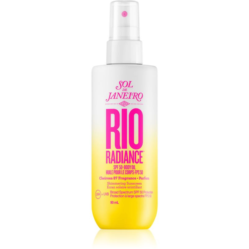 Sol de Janeiro Rio Radiance SPF 50 rozjasňující olej pro ochranu pokožky SPF 50 90 ml