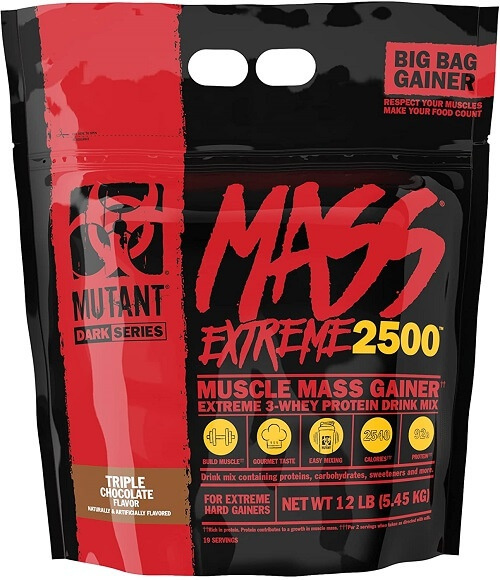 PVL Mutant Mass EXTREME 2500, 5450 g Příchuť: Trojitá čokoláda