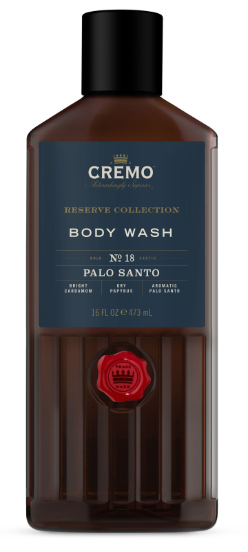 Cremo Reserve Collection Palo Santo energizující sprchový gel pro muže 473 ml