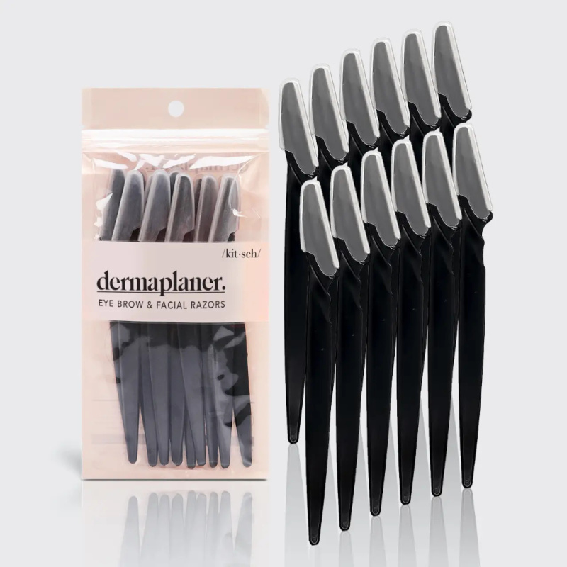 KITSCH Sada dermaplaningových břitev 12ks - Black
