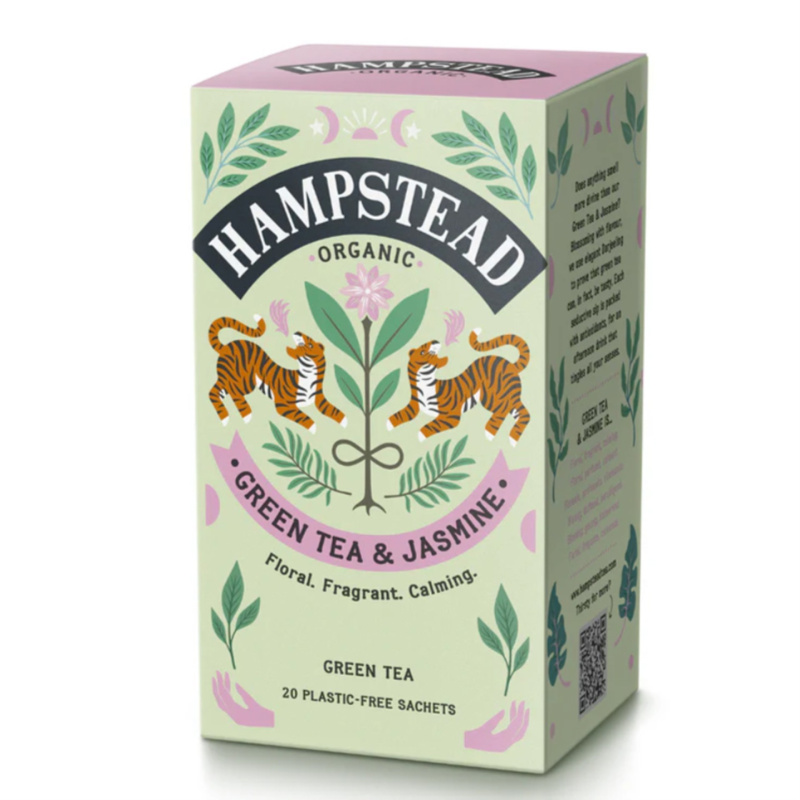 Hampstead Tea BIO Zelený čaj s jasmínem a bergamotem 20x2 g