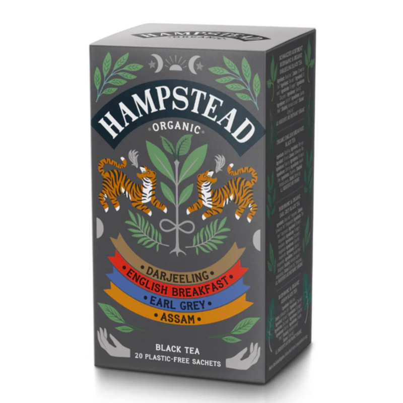 Kolekce černých čajů Hampstead Tea - bio, 20 ks