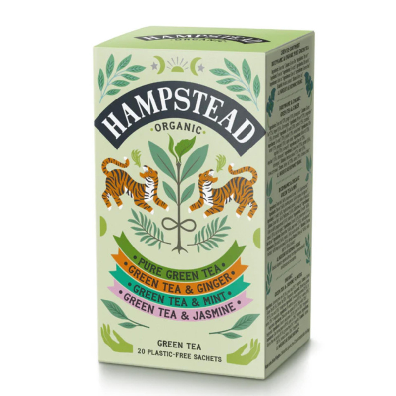 Kolekce zelených čajů Hampstead Tea - bio, 20 ks
