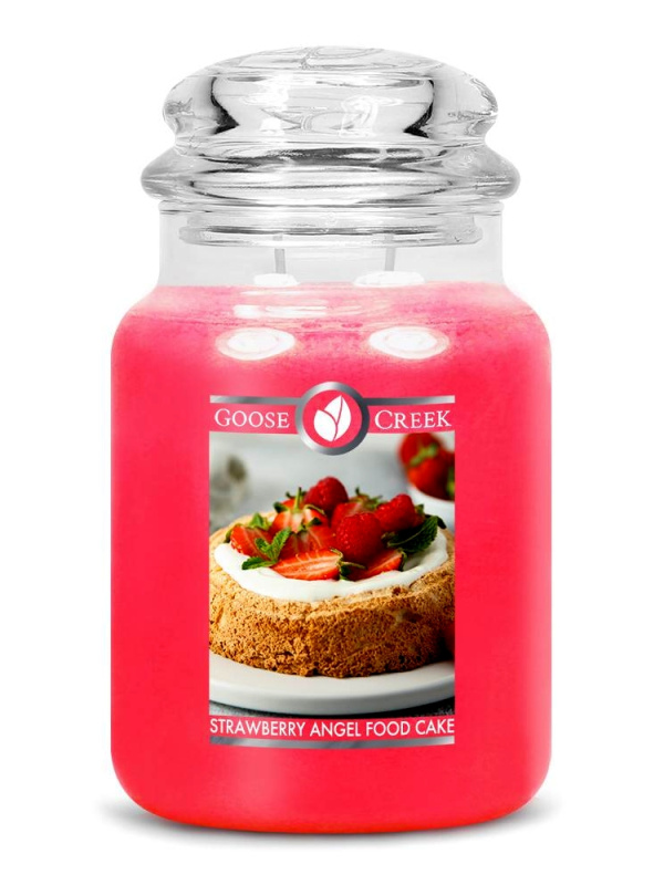 Goose Creek - Andělský jahodový koláč  Svíčka ve skle 680 g