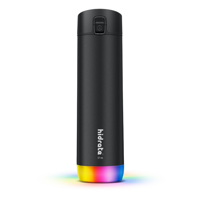 HidrateSpark STEEL Inteligentní nerezová láhev s brčkem HidrateSpark Steel 620 ml - černá K-HI-006-012