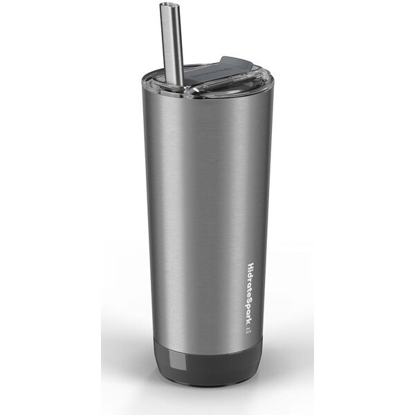 Inteligentní nerezová láhev HidrateSpark Pro Tumbler 592 ml - stříbrná
