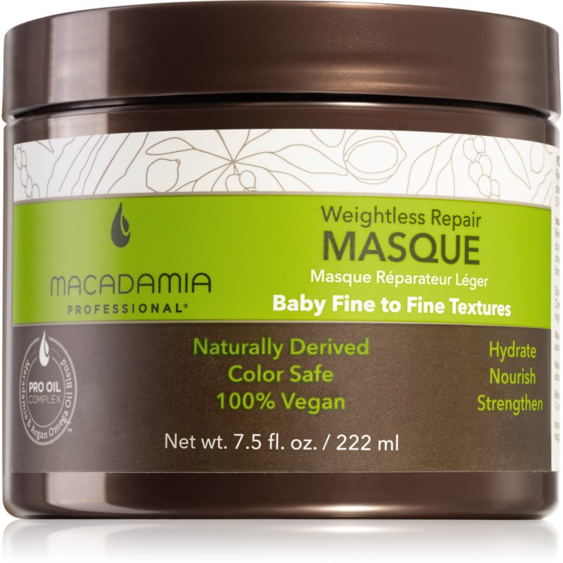 Macadamia Natural Oil Weightless Repair obnovující maska pro všechny typy vlasů 222 ml