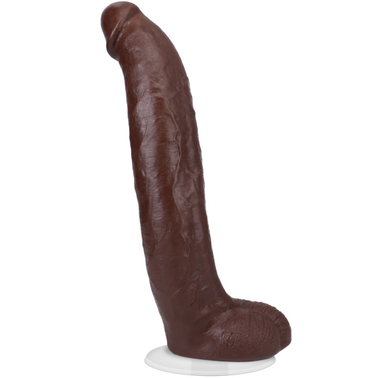 Brickzilla - Realistické ULTRASKYN dildo - 13 / 33 cm - čokoládová