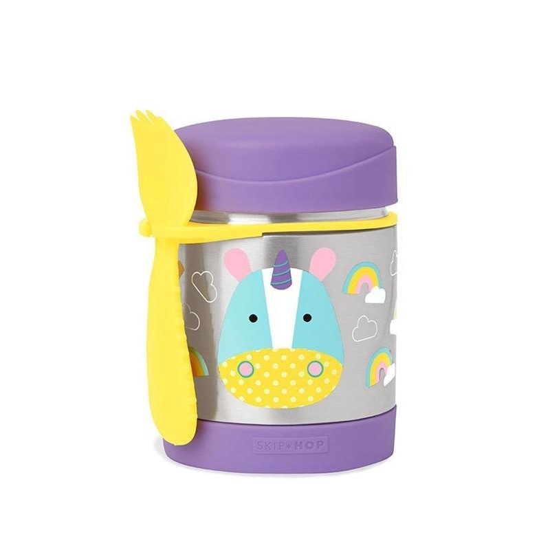 SKIP HOP Zoo termoska na jídlo se lžičko/vidličkou 12 m+ jednorožec 325 ml