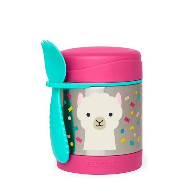 Skip Hop Zoo Llama termoska s lžičkou 12m+ 325 ml