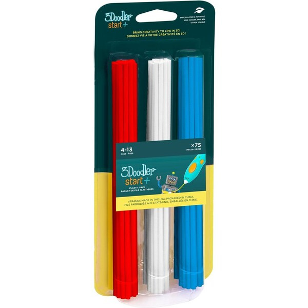 3Doodler náplň ECO-PCL pro 3D pero Start+ 75 ks - červená, modrá, bílá