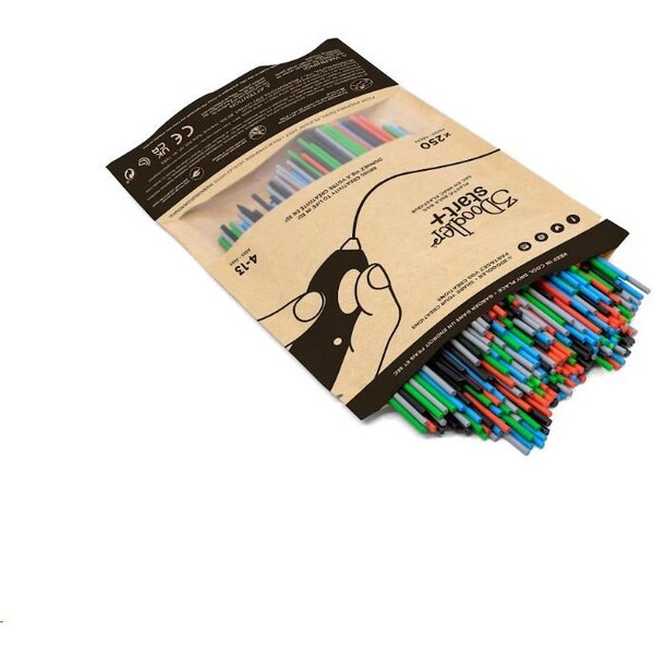 3Doodler náplň ECO-PCL pro 3D pero Start+ 250 ks - černá, červená, šedá, modrá