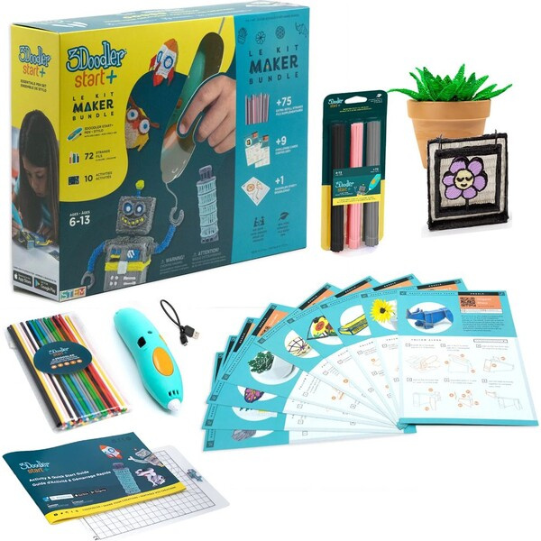 3Doodler 3D Pero Start+ Bundle + 147 náplní, 12 šablon, 9 karet aktivit, podložka