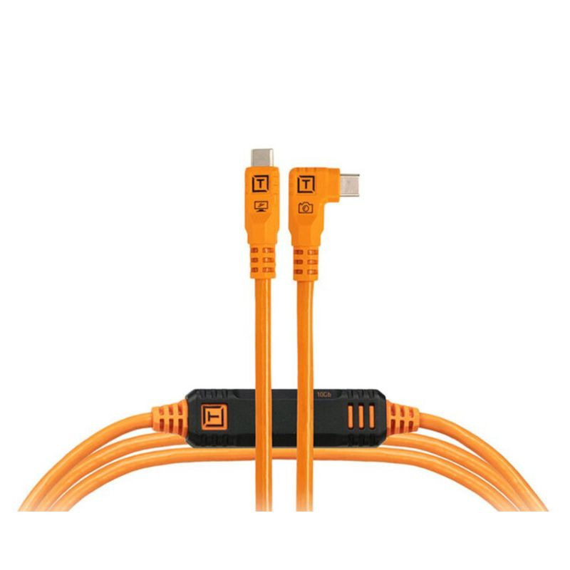 TETHER TOOLS Pro Optima 10G USB-C na USB-C (zahnutý konektor) 4,6 m oranžový