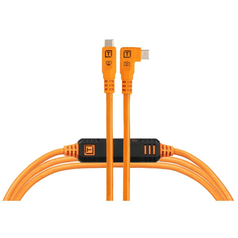 TETHER TOOLS Pro Optima 10G USB-C na USB-C (zahnutý konektor) 9,4 m oranžový