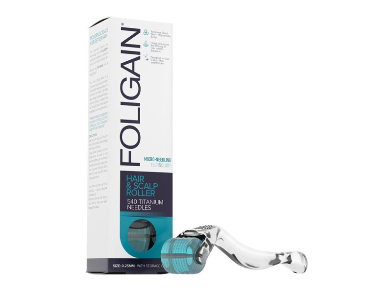 FOLIGAIN Hair&Scalp Roller pro růst vlasů s titanovými jehličkami